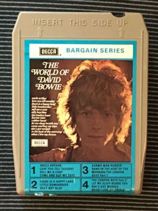 The World Of David Bowie Decca Uk 8 Track Cartridge Tape Rare