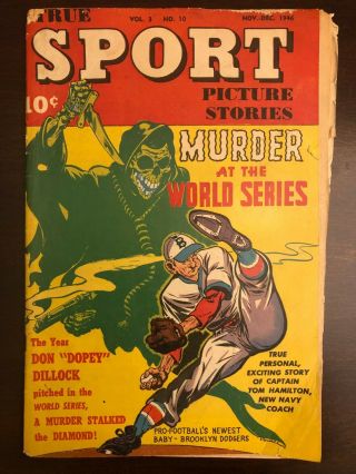 True Sport Picture Stories Vol.  3 10 Gd 1946 Murder At The World Series Rare