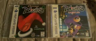 Sega Saturn Nights Into Dreams & Christmas Nights Samplers Exclusive Rare Disc