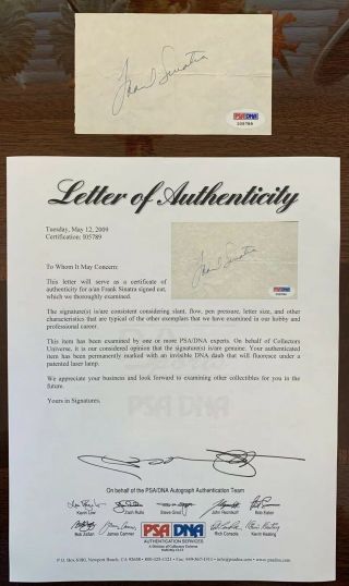Frank Sinatra Signed Autograph Cut Psa/dna Authenticated Bold Signature Rare
