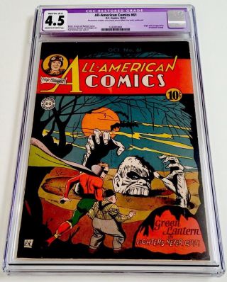 All - American Comics 61 Rare Classic Cover 1st App.  Solomon Grundy Cgc 4.  5 (r)