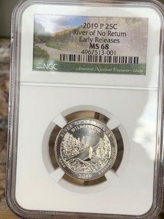 2019 - P River Of Quarter Ngc Ms 68 Early Releases - Rare