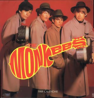 The Monkees 1988 Calendar - Rare Collectible With Iconic Photos - Ships