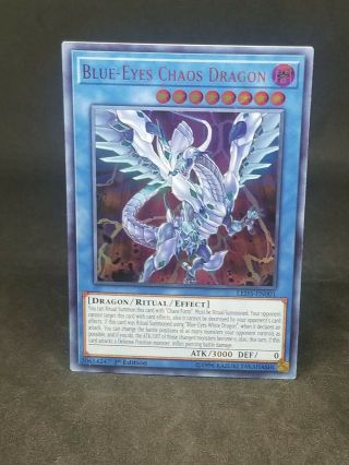 Blue - Eyes Chaos Dragon - Led3 - En001 - Ultra Rare 1st Ed