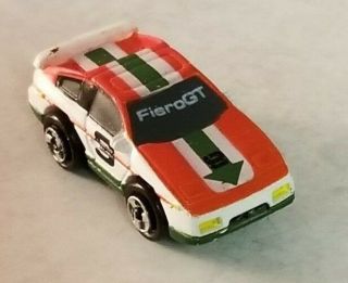 Rare 1989 Galoob Red Green White Micro Machines Pontiac Fiero Gt Race Car 9