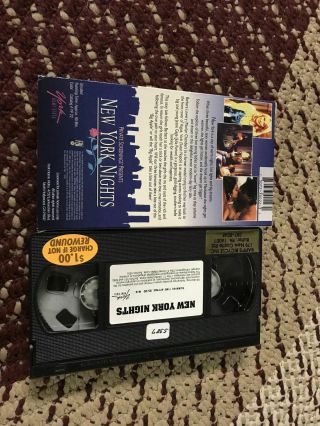 York Nights SEXY SLEAZE Big box slip rare OOP Vhs 2