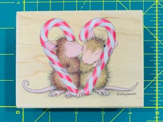 House Mouse Candy Gram Htf Rare Christmas,  Love,  Heart Rubber Stamp Hmjr1098
