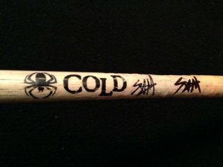 Cold Scooter Ward Band Signed Tour Sam Mccandliss Drumstick Rare