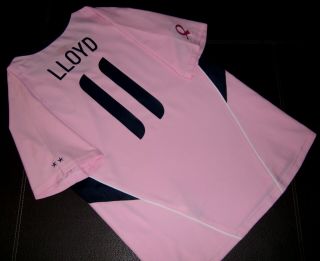 USA Nike Womens 2007 Carli Lloyd Special Edition Pink Soccer Jersey Very Rare 4