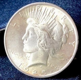 1925 P Bu Gem Peace Silver Dollar Bu Unc Rare Coin