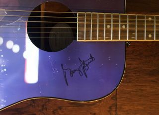 GEORGE STRAIT autographed RARE LIMIT Cowboy Rides Away guitar signed JSA 3