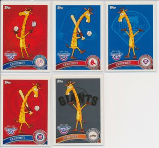 2011 Topps Opening Day Toys R Us Geoffrey Exclusive Complete Set Of 5 Rare