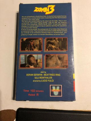 Zombi 3 VHS Videotec Fulci Zombies Rare OOP 2