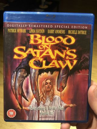 Blood On Satan’s Claw Blu - Ray Oop Rare Region Import Horror Extremely Rare