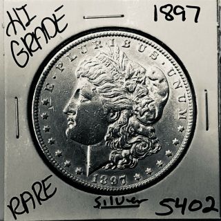 1897 Morgan Silver Dollar Hi Grade U.  S.  Rare Coin 5402