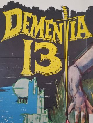 Rare Horror Movie Poster Dementia 13 Francis Ford Coppola Roger Corman 1963 3