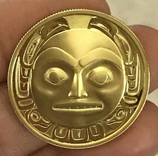 1997 Canada $200 22k Gold Coin Haida Raven ‘bringing Light To The World 