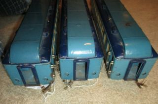 420 421 422 Rare Nickle Blue Comets Cars Lionel Standard Gauge 4