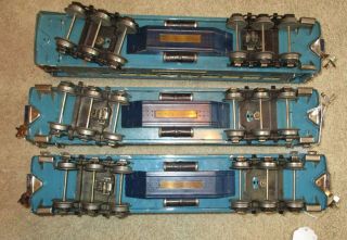 420 421 422 Rare Nickle Blue Comets Cars Lionel Standard Gauge 5