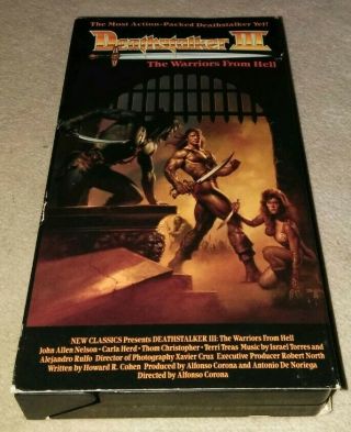 Deathstalker 3 - The Warriors From Hell (vhs) Horror Classic Rare Oop