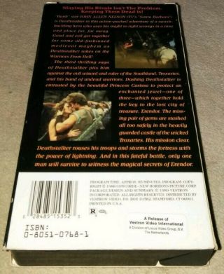 Deathstalker 3 - The Warriors From Hell (VHS) HORROR CLASSIC RARE oop 2