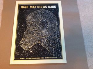 Dave Matthews Band Poster Colorado 8/23/13 Dicks Field Rare Dmb