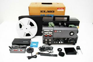 Rare Elmo Gs - 1200 8 Film Projector W/ Box,  Controller Japan [exc,  ] 60312a