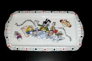 Cardew Alice In Wonderland Platter - Curious Tea Party (11x6 ") Rare Htf