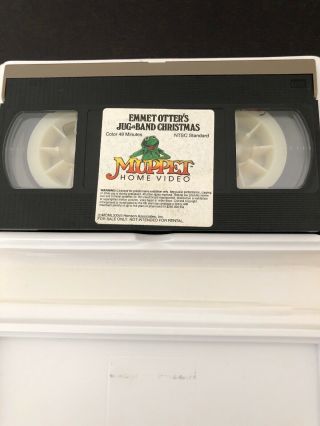Muppet Home Video Emmet Otter’s Jug - Band Christmas Rare VHS Clamshell 808VS 6