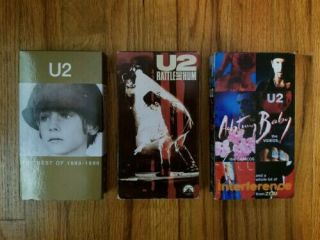 (lot3) U2 Vhs Video Rare Live Concerts - The Best Of 1980 - 1990 - Rattle & Hum