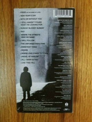 (Lot3) U2 VHS Video RARE Live concerts - The Best of 1980 - 1990 - Rattle & Hum 3