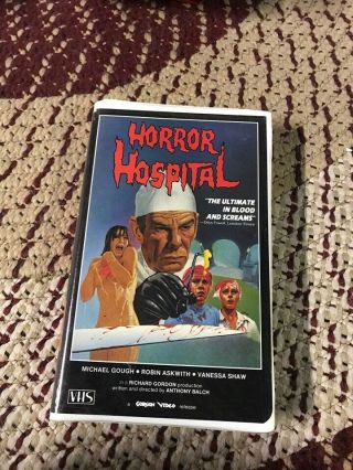 Horror Hospital Gorgon Video Horror Sov Slasher Rare Oop Vhs Big Box Slip