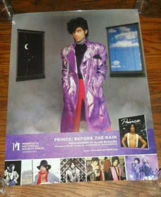 Prince Before The Rain Promo Poster Rare 18 " X 24 " Minneapolis Purple