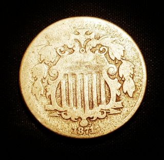 1871 Shield Nickel - Rare Early Date