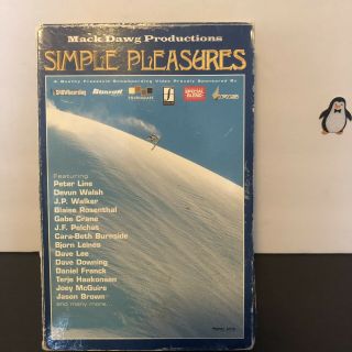 Simple Pleasures Vhs Rare 90’s Snowboarding Movie