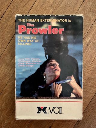 “the Prowler” Vhs Big Box Horror Film Rare