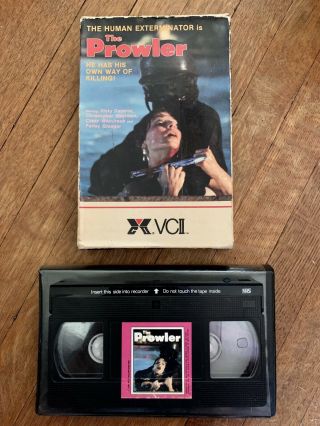 “The Prowler” VHS Big box Horror Film Rare 3