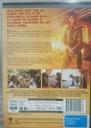 VIETNAM RARE DVD NICOLE KIDMAN BARRY OTTO NICHOLAS EADIE AUSTRALIAN TV SERIES 2