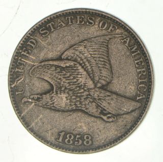 Crisp - 1858 - Flying Eagle United States Cent - Rare 009
