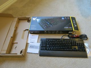 Rare - Corsair K95 Rgb - - Cherry Mx Blue - - Mechanical Keyboard,  Box