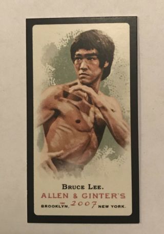 Rare Bruce Lee 2007 Topps Allen & Ginter Black Mini No Number Allen And Ginter