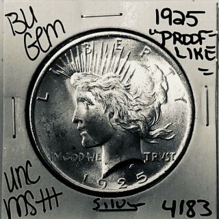 1925 P Bu Gem Peace Silver Dollar Unc Ms,  U.  S.  Rare Coin 4183