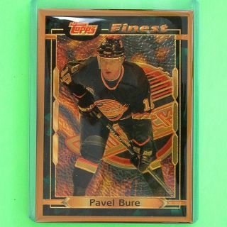 1994 - 95 Topps Finest 4 Pavel Bure Canucks Bronze Metal Card Rare (ref 49162)