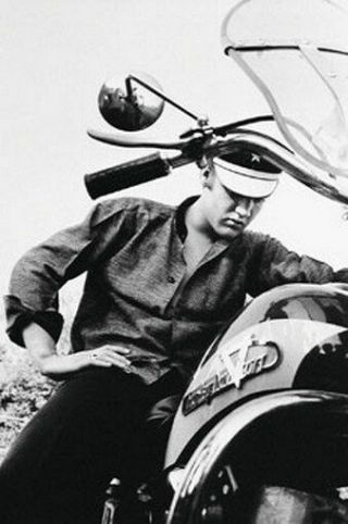 Elvis Presley Motorcycle Poster Bike Rare 24x36