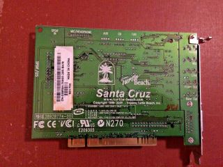 Turtle Beach Santa Cruz N270 TW - 038FRH - 70650 Digital PCI Sound Card Rare 125 3