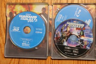 Guardians of the Galaxy Vol.  2 4K Blu - ray 3D Steelbook Rare Out of Print OOP 3