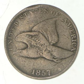Crisp - 1857 - Flying Eagle United States Cent - Rare 000