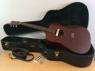 Lefty Martin Usa D15 Vintage Acoustic Electric Guitar Rare Mahogany Solid Woods
