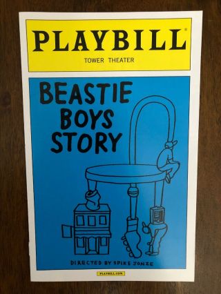 Rare Collectible Beastie Boys Story Playbill Memorabilia Tower Theater Philly