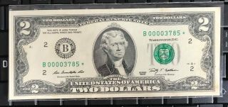 2009b Star Note $2 Two Dollar Bill (york) Seri Low B00003785,  Au,  Rare